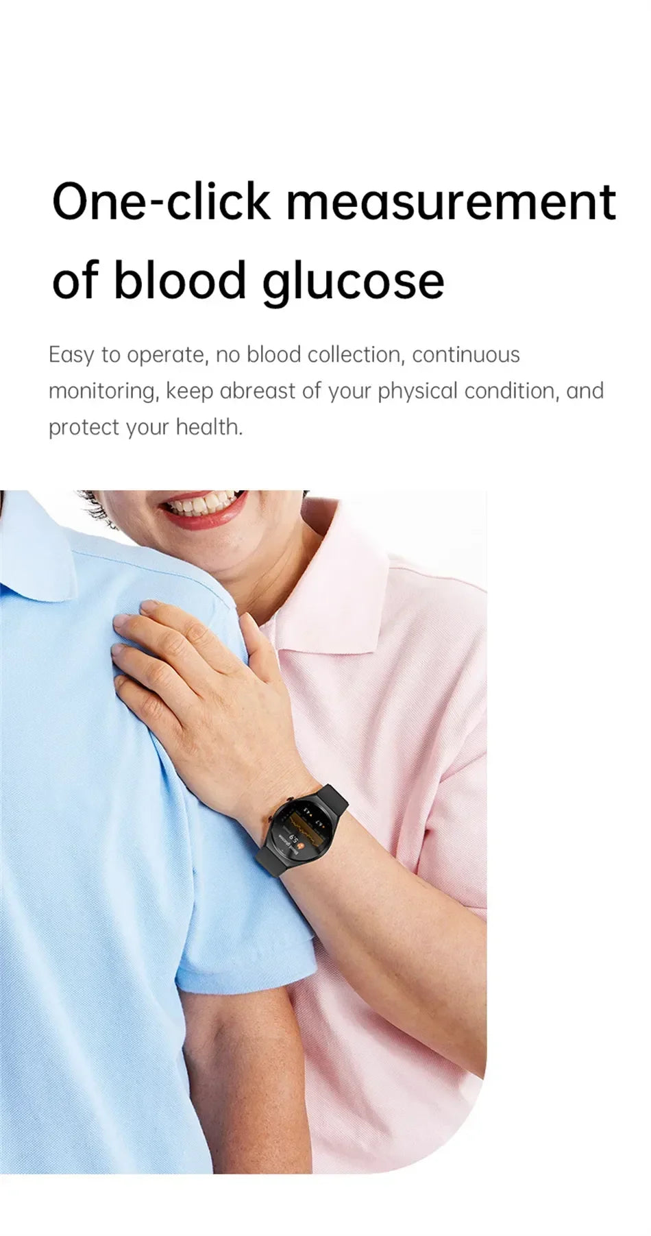 2024 Blood glucose Bluetooth Call Smart Watch Men Heart Rate Blood Oxygen Health Smartwatch Waterproof Sport Watch for Xiaomi