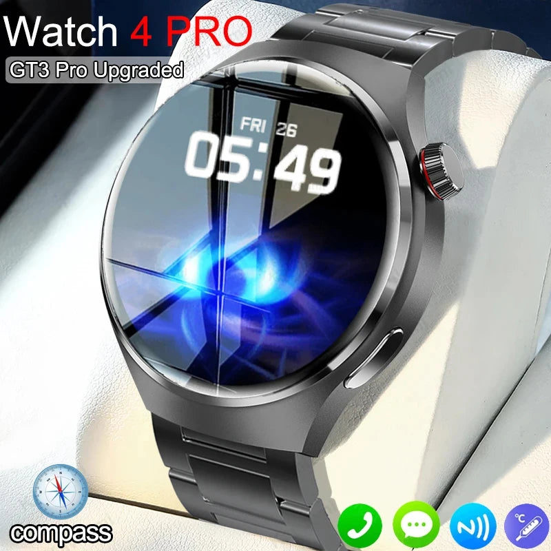 2024 New GPS route tracking NFC men smartwatch 1.53 HD screen heart rate Bluetooth call IP68 waterproof blood glucose smartwatch