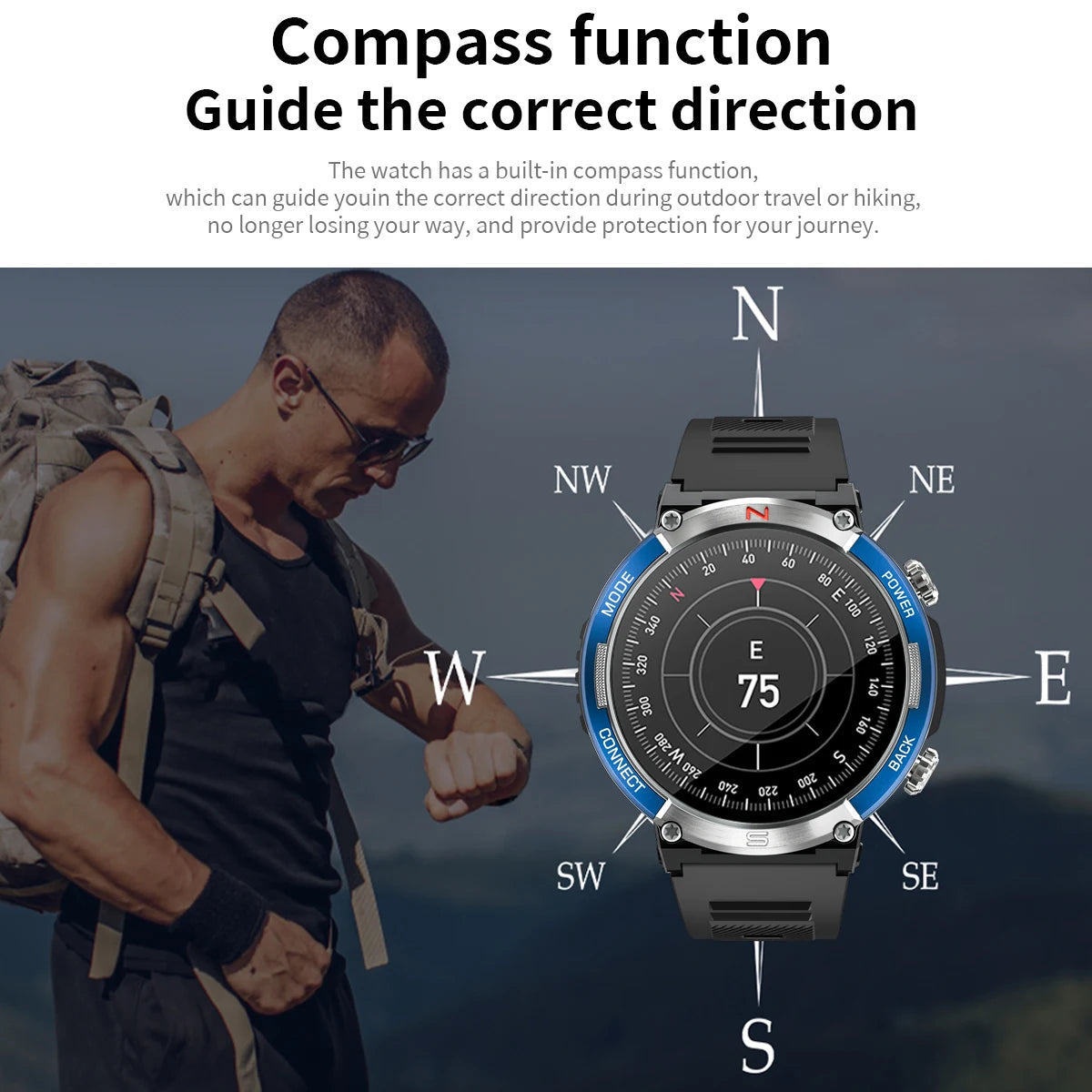 LIGE 2024 Bluetooth Call Fitness Smartwatch for Android, iOS Sport Watches Men Women Smart Watch with Health Monitoring/Compass