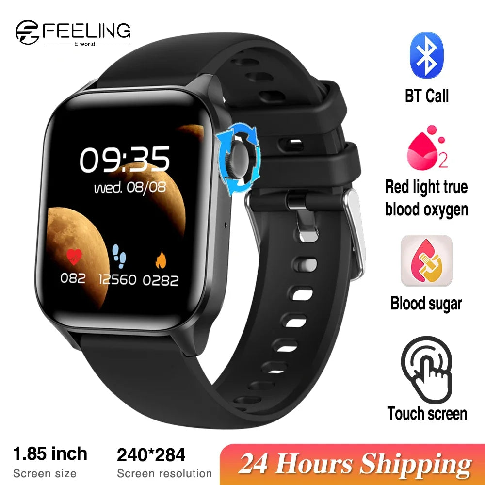 2024 New Men Women BT Call Smart Watch Heart Rate Blood Oxygen Sports Fitness Waterproof Bracelet Music Smartwatch T12pro Band