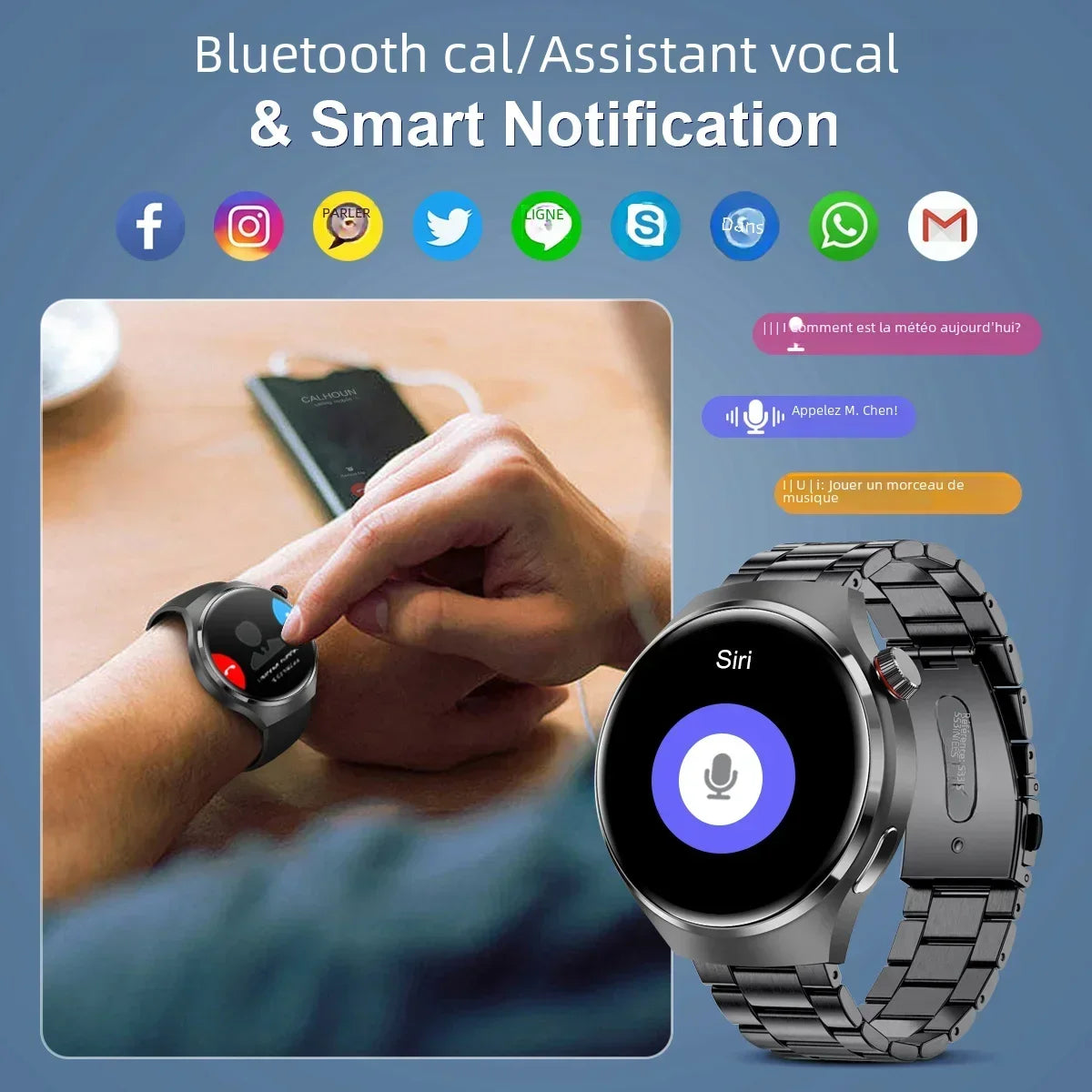 2024 New GPS Smart Watch Men For Huawei GT4 Pro 360*360 HD Screen Heart Rate Bluetooth Call NFC IP68 Waterproof Sport Smartwatch