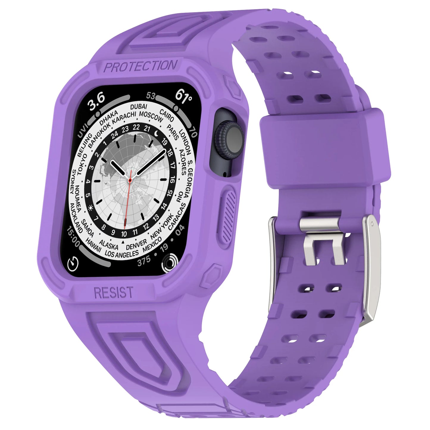 Integrated Case+Silicone Strap For Apple Watch Band Ultra 2 49mm 45mm 41mm TPU Band for iWatch Series 9 8 7 6 5 4 SE 44mm 40mm