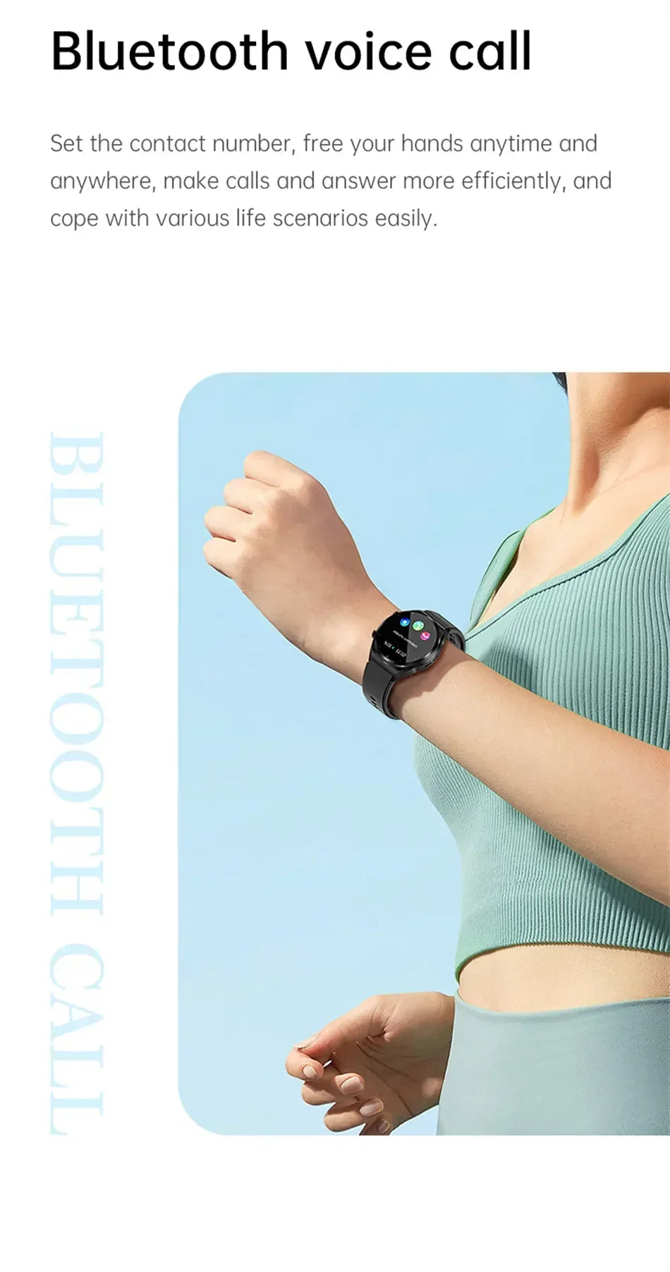 2024 Blood glucose Bluetooth Call Smart Watch Men Heart Rate Blood Oxygen Health Smartwatch Waterproof Sport Watch for Xiaomi