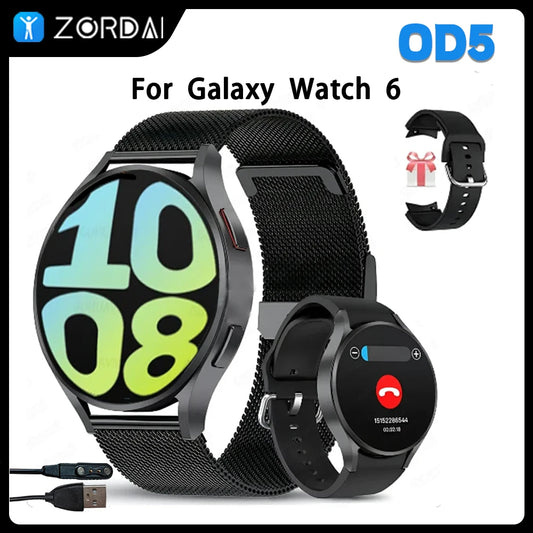 Zordai 2024 For Samsung Galaxy Watch 6 NFC Smart Watch Men ECG Custom Dial Voice Call Sport Watch Women GPS Tracker Smartwatch