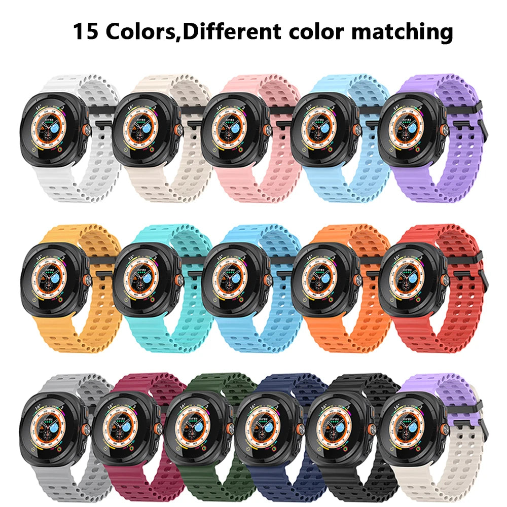 Silicone Strap for Samsung Galaxy Watch 7 Ultra 47mm Sports Correa Bracelet Watchband Band For Galaxy Watch 7 Ultra Accessories