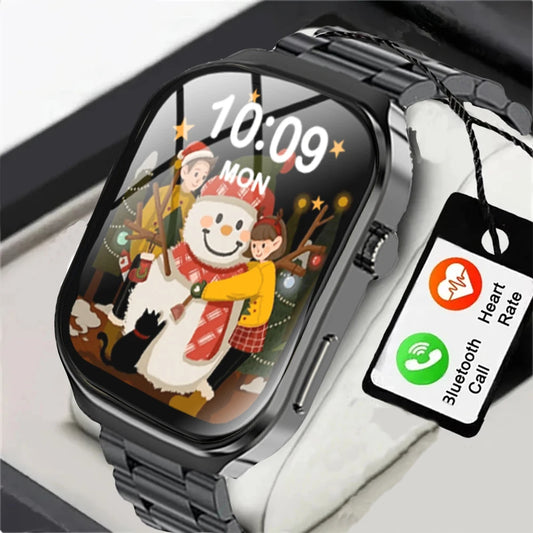 2024 New Men Smart Watch 2.1-inch 320 * 386 AOMLED Full Screen Touch Bluetooth Call Non Invasive Blood Sugar Women Smartwatches