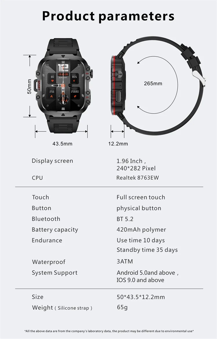 Rugged Military Smart Watch Men For Android IOS Ftiness Watches Ip68 Waterproof  AI Voice Bluetooth Call Smartwatch 2024 New Man