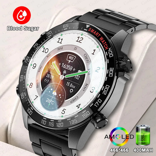 Always show time 2024 New Smart Watch 1.43"AMOLED Display Bluetooth Phone Call Smartwatch Monitor IP68 Waterproof Fitness Watch