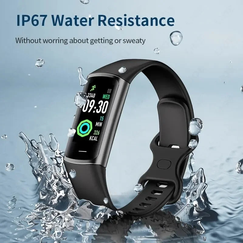 Smart Wristband Sport Fitness Heart Rate Tracker Smartwatch AMOLED Screen Waterproof Smart Bracelet For Men Women 2024