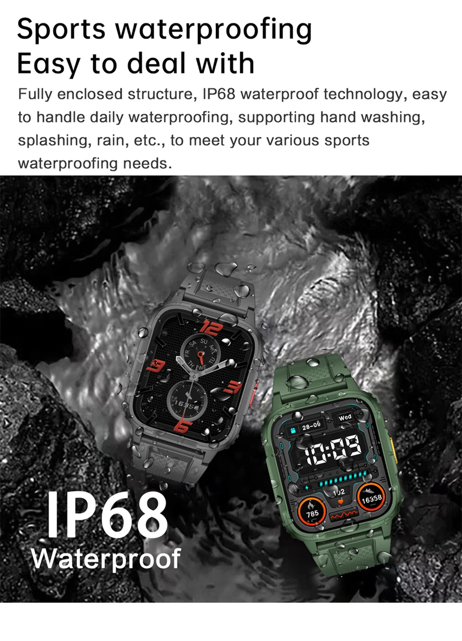 For HUAWEI Xiaomi 1.95INCH GPS Smartwatch Men Women Outdoor Waterproof Watch HD Screen 120+ Sport Mode Smart Watch Man 2024 NEW