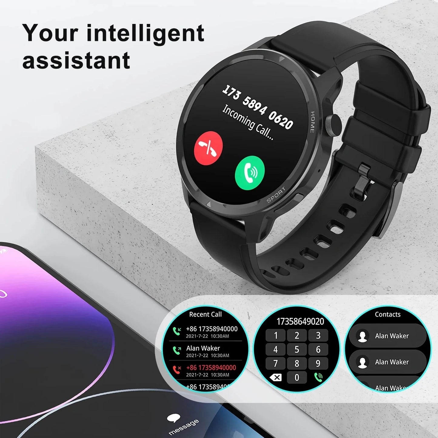 Bluetooth Call Smart Watch Men Women 1.39" Large Screen 100+ Sports Modes Smartwatch Man Monitor GPS Fitness Tracker 2024 New