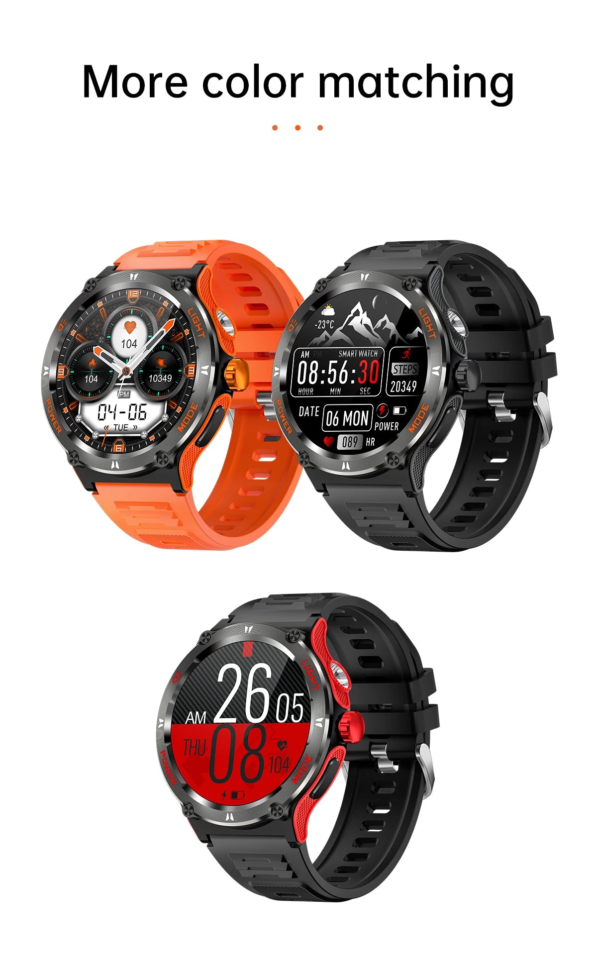 2024 New Outdoor fitness Sports Smart Watch Men Military grade Compass GPS Flashlight BT Call Waterproof For HUAWEI smartwatch