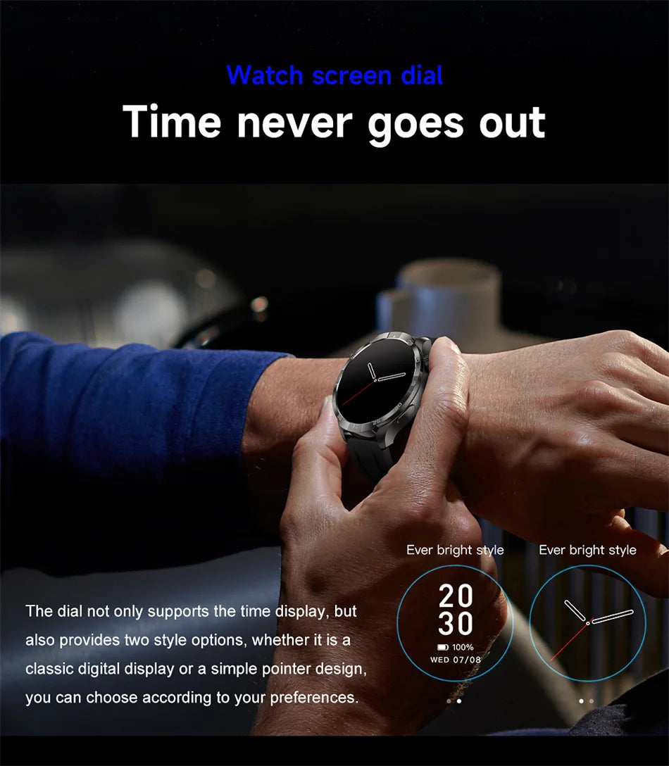 For HUAWEI Sports Waterproof Smart Bracelet Men Watch GPS NFC Compass 1.85 inch AMOLED Screen Bluetooth Call Smartwatch 2024 New