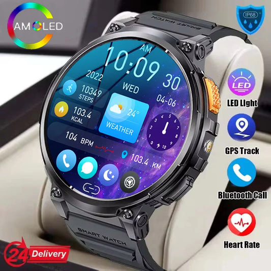 2024 New For Huawei 730mAh Battery Men Smart Watch LED Lighting Bluetooth Call IP68 Waterproof 1.85-inch Ultra Screen Smartwatch