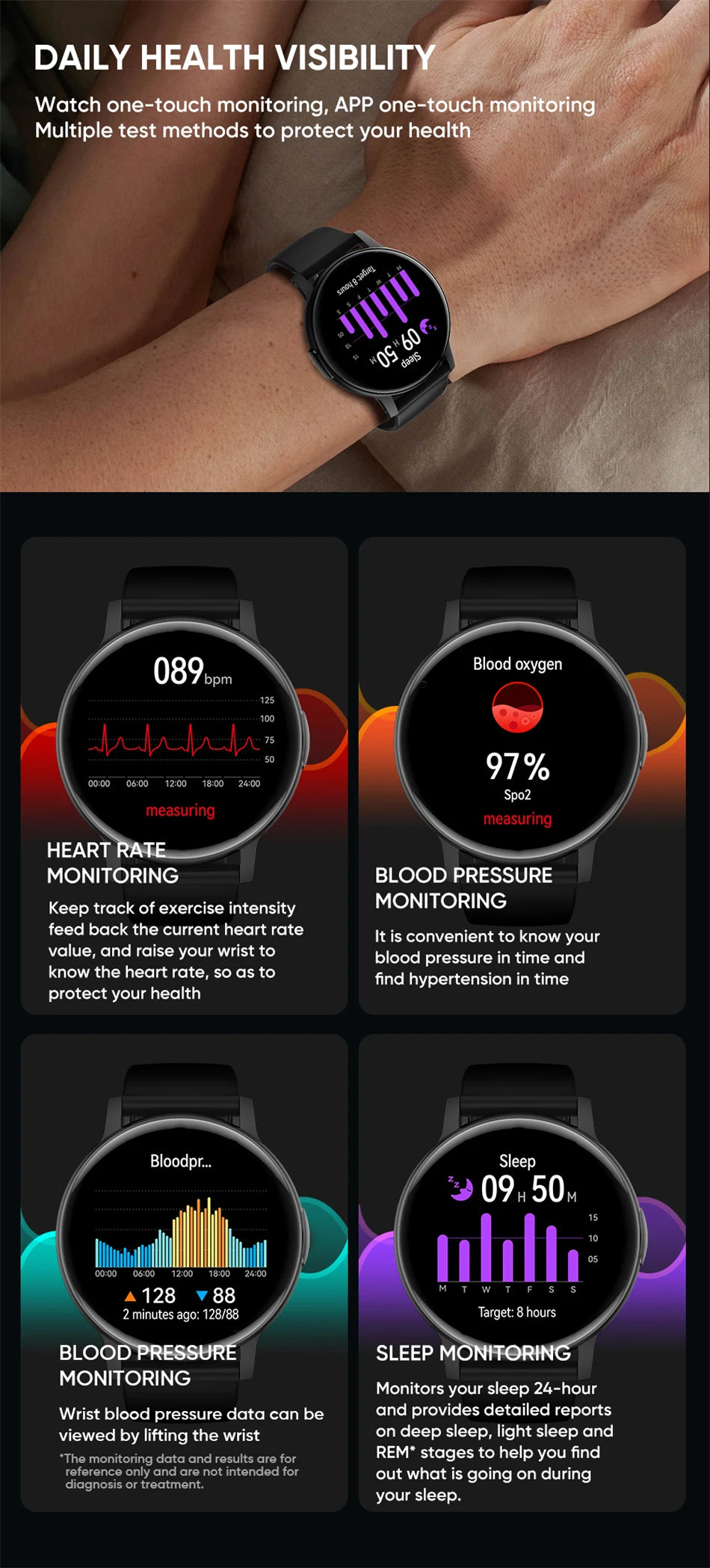 2024 New Bluetooth Call Smartwatch Women Heart Rate Sports Men Watch Fitness Tracker Waterproof Smartwatch Man For Android IOS