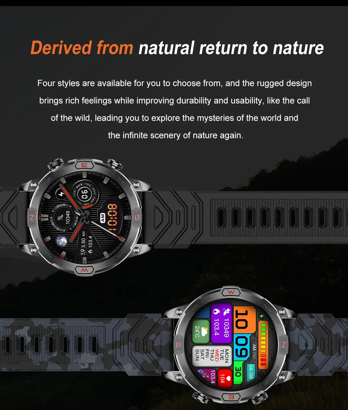 For HUAWEI Xiaomi Android Outdoor Smartwatch Men GPS Sport Tracker Bluetooth Call Heart Rate IP68 Waterproof Smart Watches 2024