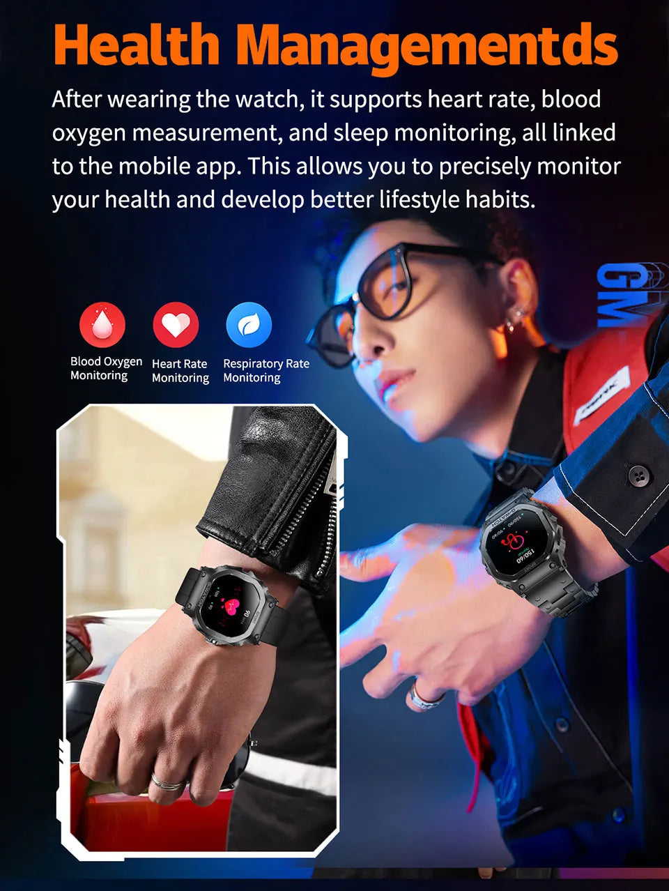 2024 New Smart Watch Men Women 1.57" Screen BT Call Sports Bracelet Blood Oxygen IP68 Waterproof Watch Clock For Android Ios