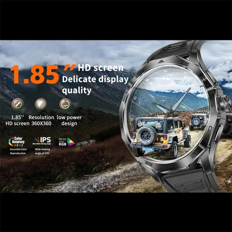 Outdoors Military Smart Watch Men For Android IOS Blood Pressure Waterproof 710 mAh Watches Bluetooth Call Smartwatch 2024 New