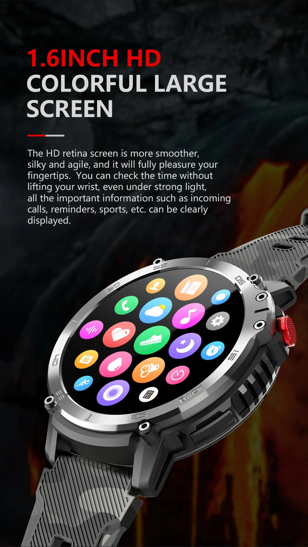 2024 C22 Ultra Smartwatch Smart Watch Men Outdoor Tactical 4G ROM IP68 Waterproof Sports Bluetooth Call Military Soldier Armored