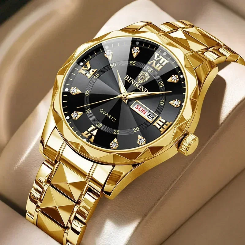 2024 Luxury Men Watch High Quality Waterproof Luminous Men's Wristwatch Date Week Man Watches Quartz Clocks durable