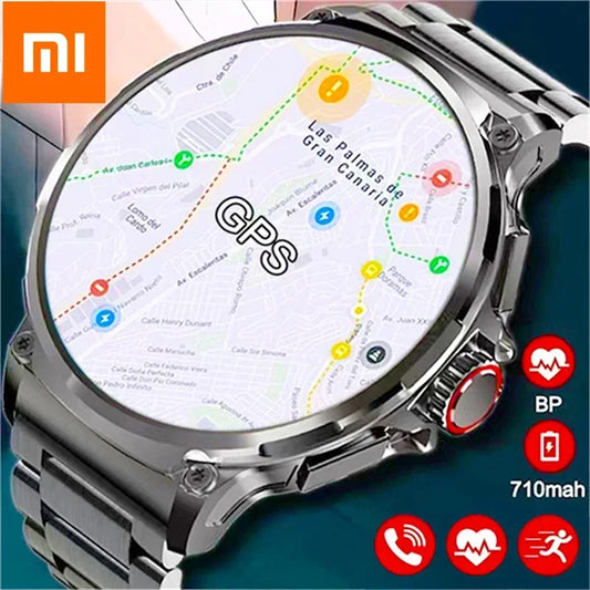 Xiaomi GPS Track Smart Watch Men 1.85-Inch Ultra HD AMOLED Screen 710 Mah Battery Bluetooth Call SmartWatch 2024 New For Huawei