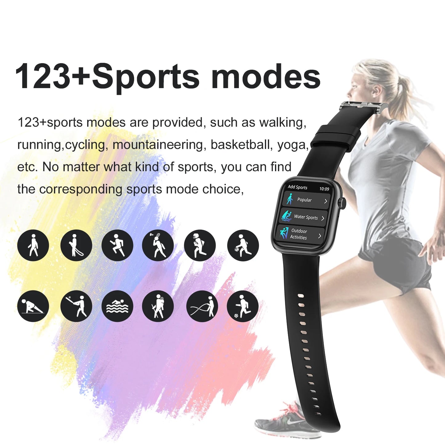 2024 HD Bluetooth Call Men's Smartwatch 100+ Sport Modes Waterproof Heart Rate Blood Oxygen Sports Tracking Women's smartwatch