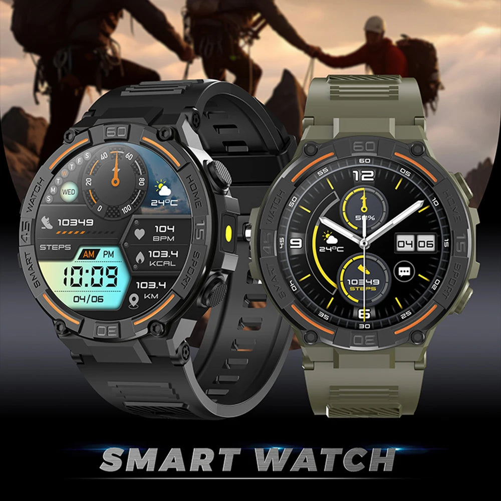 Smart Watch Men Bluetooth Call IP67 Waterproof Outdoor Sports Fitness Heart Rate Blood Oxygen Sleep Monitoring Smartwatch 2024