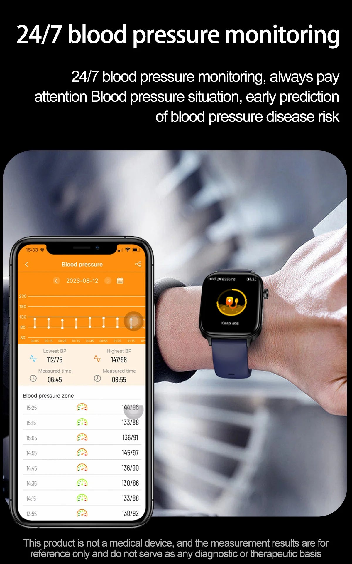 2024 New Blood Analysis ECG+PPG Non-Invasive Blood Glucose Smartwatch Men HD Bluetooth Call Heart Rate Blood Pressure SmartWatch