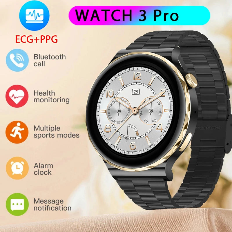 2024 New ECG+PPG Bluetooth Call Smart Watch Women HD Sreen Custom Dial IP68 Waterproof Ladies Smartwatch Men For Android IOS