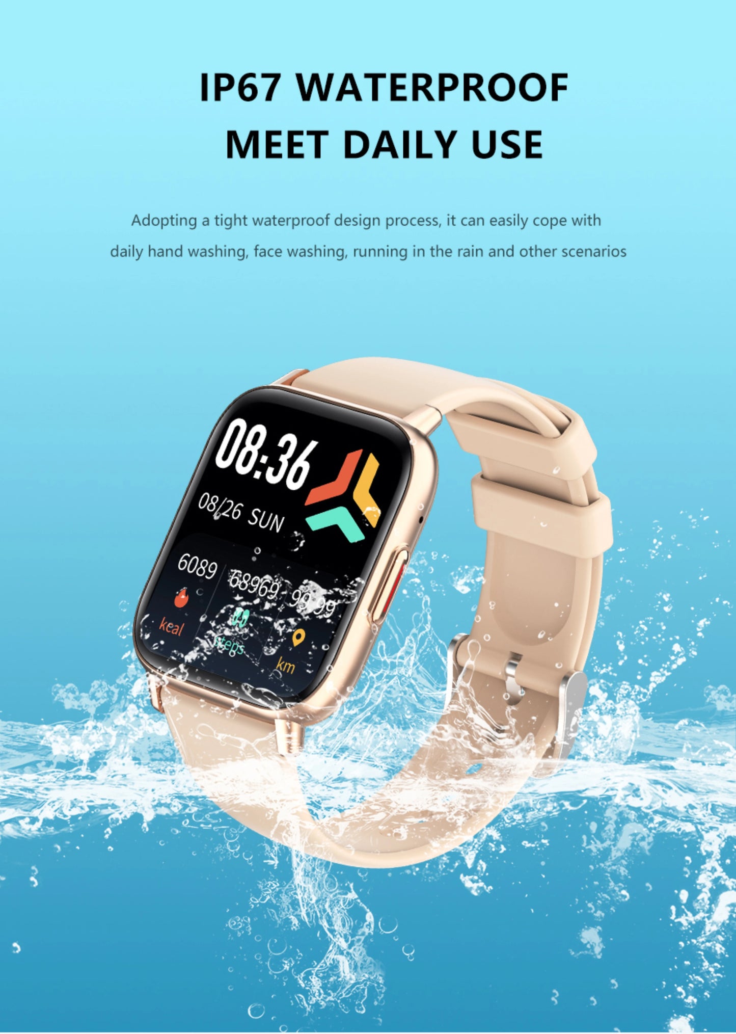 2024 New For Huawei Xiaomi Men Women Smartwatch Bluetooth Call Heart rate Temperature Sports Track IP67 Waterproof Smartwatch