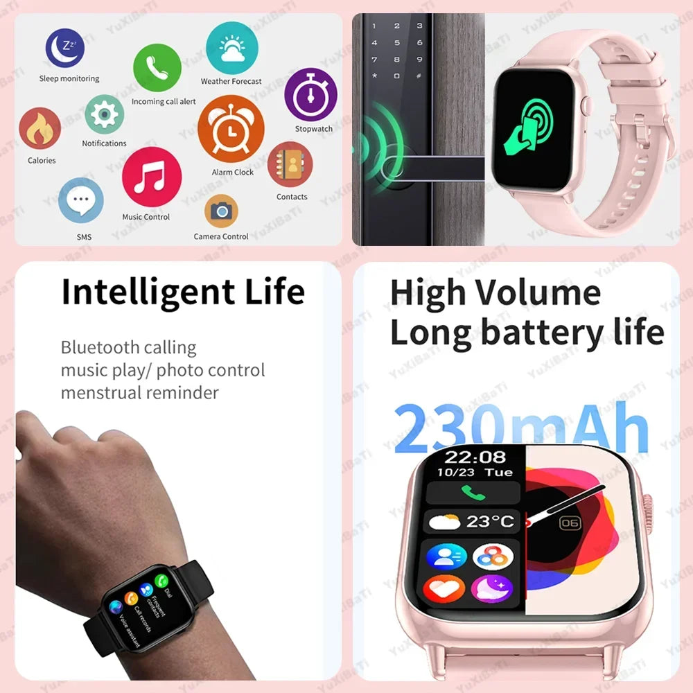 2024 HD15 Smart Watch Men Body Temperature BT Call NFC Always on Display GPS Sport Watches Women Smartwatch For Apple Android