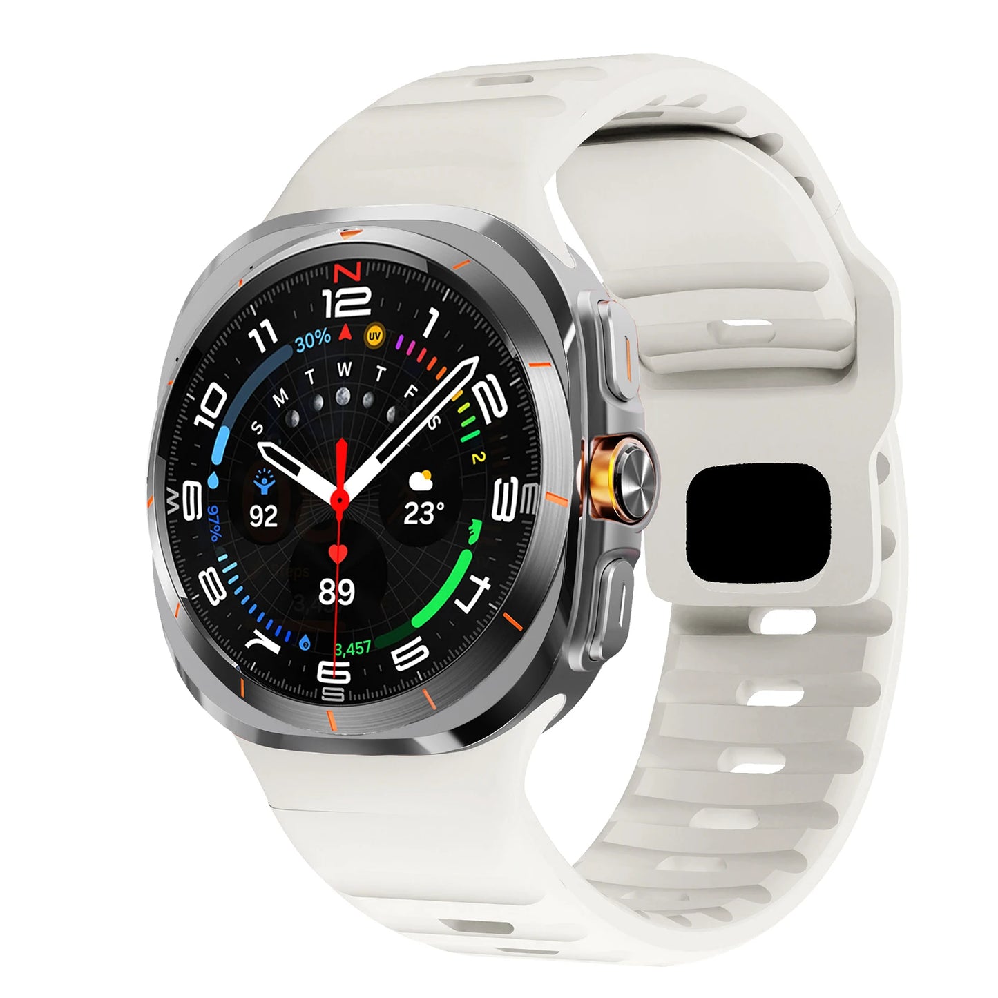 For Samsung Galaxy Watch 7 Ultra Strap 47mm Accessories correa Sport Silicone Bracelet For Samsung Galaxy Watch ultra band 47 mm