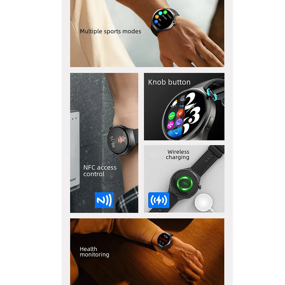 2024 New NFC Smart Watch MT26 AMOLED 1.43inc Bluetooth Call Heart Rate Health Monitoring Men's and Women's Outdoor Sports Watch