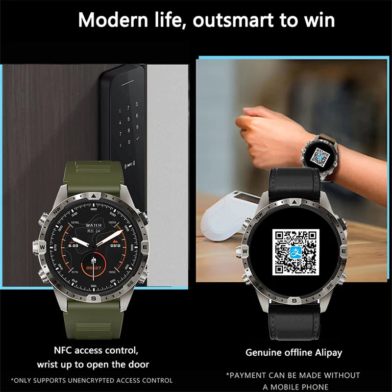 2024 NEW Smart Watch GT45 Men Bluetooth Call Outdoor Sports Voice Assistant Compass Health Monitoring Fitness Tracker Smartwatch