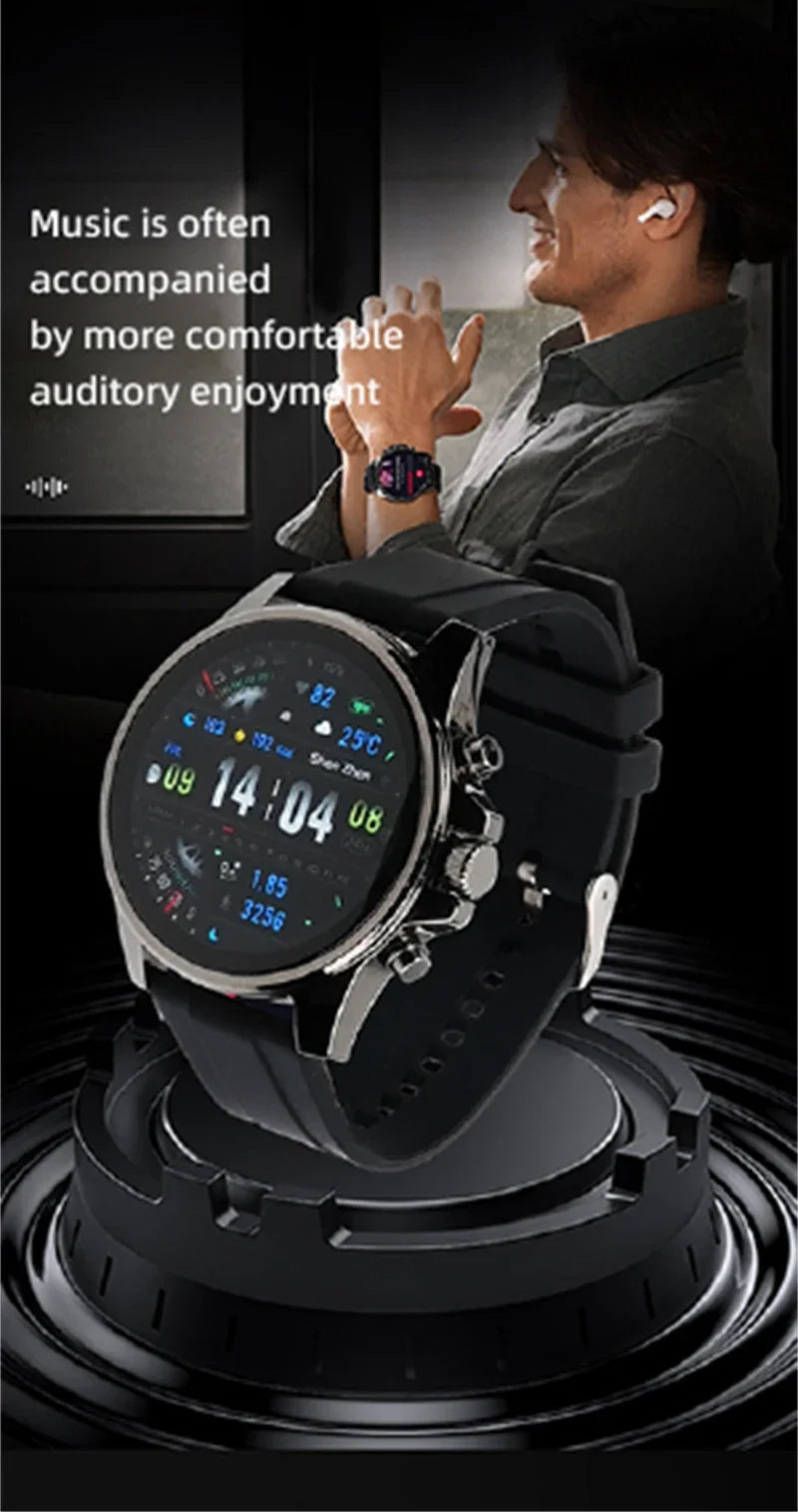 2024 Hello W1 Amoled HD Bluetooth Call Smartwatch Men Sports Heart Monitor 1GB Local Music 400mAh Smart Watch for Android IOS