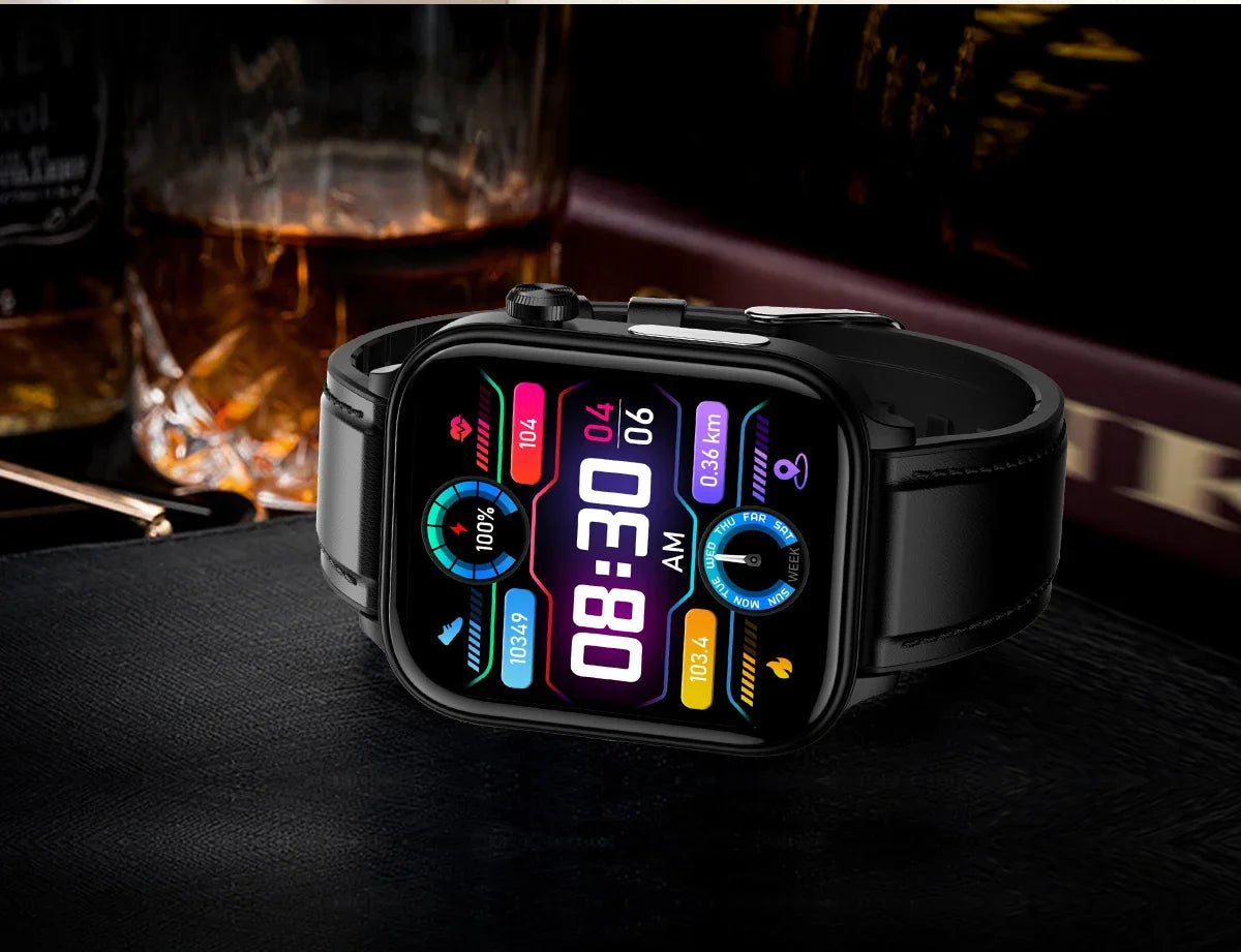 2024 New ECG+PPG Uric Acid Non-Invasive Blood Glucose Smartwatch Men Bluetooth Call Heart Rate Blood Pressure Smart Watch Women