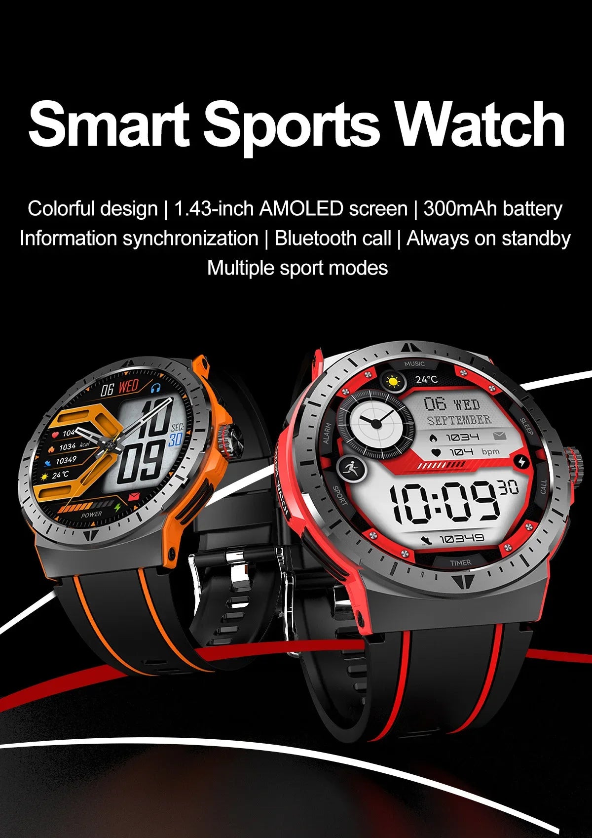 2024 HK52 Smart watch Amoled Large Screen OutdoorBT Call AI Voice fitness tracker Smartwatch Call Reminder for men women