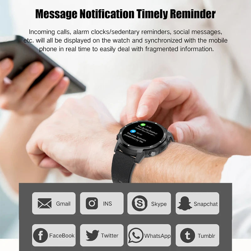 2024 Sports Smartwatch Fitness Tracker Multifunction Bluetooth Call 4 Buttons Waterproof Men Smart Watch Women