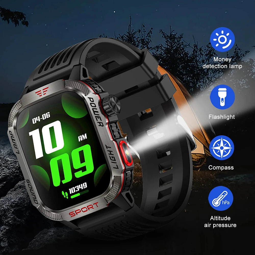 2024 New Smart Watch Men IP68 Outdoor Sports Fitness Tracker Health Monitor 2.01" BT Call Sports Fitness Tracker Smartwatch