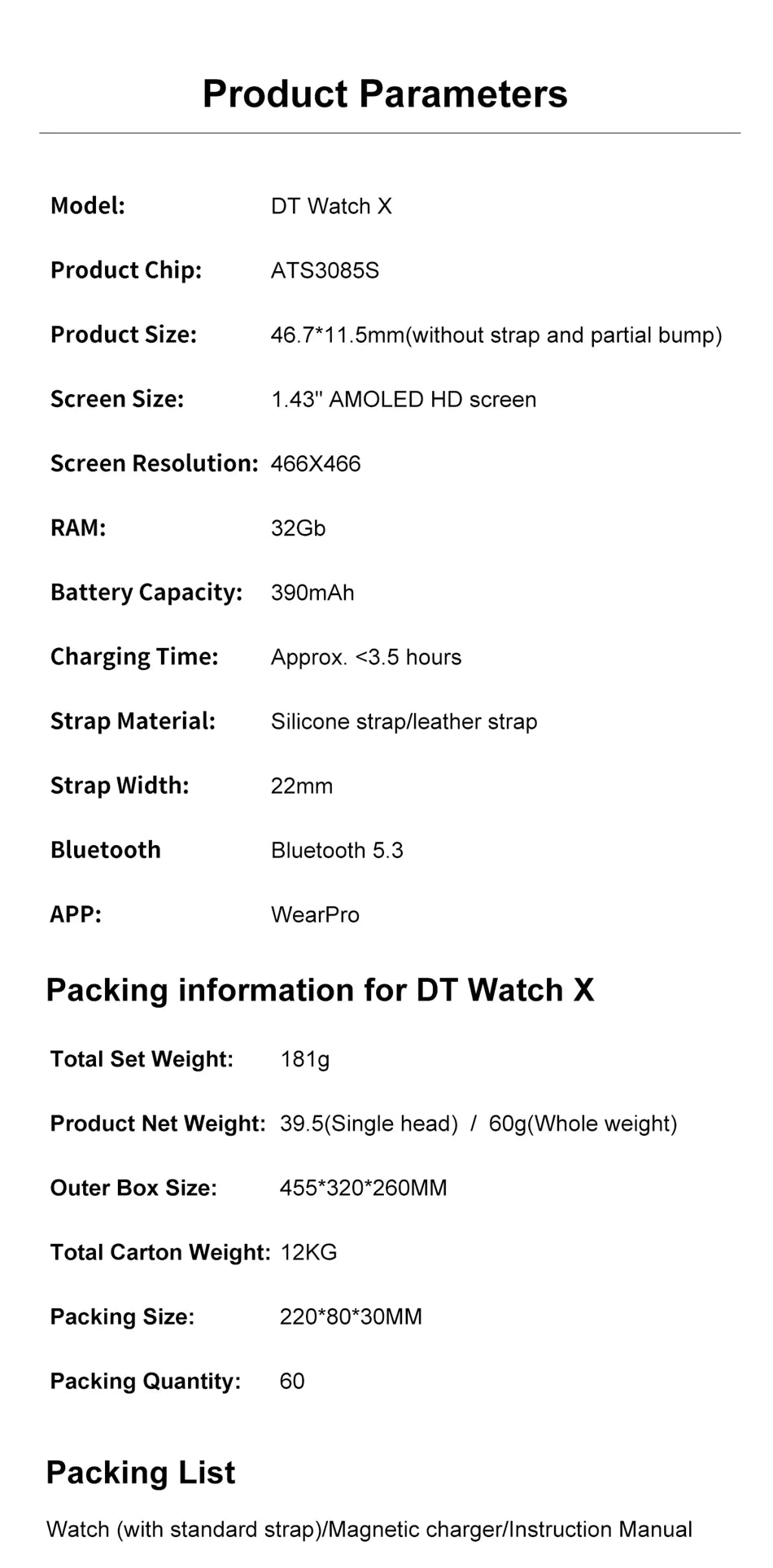 2024 New OPPO Watch X Smart Watch Men 466*466 HD Display TWS Headset Video Music Player 4GB Large Memory Watch Sports Smartwatch