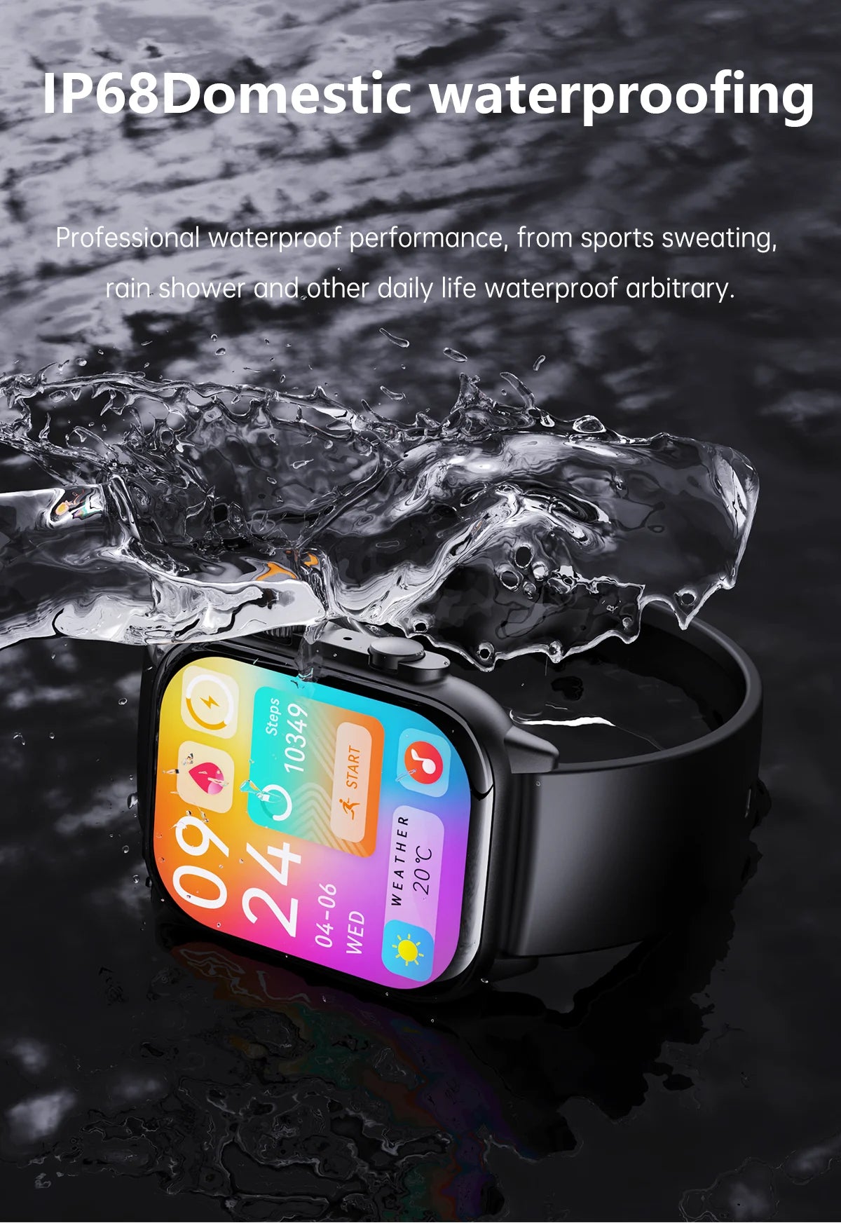 2024 New Men Smartwatch Ultra Bluetooth Call NFC IP68 Waterproof AMOLED Men Sports Track Smartwatch For Phone Huawei Xiaomi