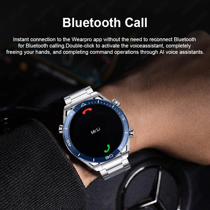 Luxury NFC Smart Watch For Men Bluetooth Call IP68Waterproof Smartwatch Men 2024 AMOLED Watches Sports Outdoor Compass GPS Track