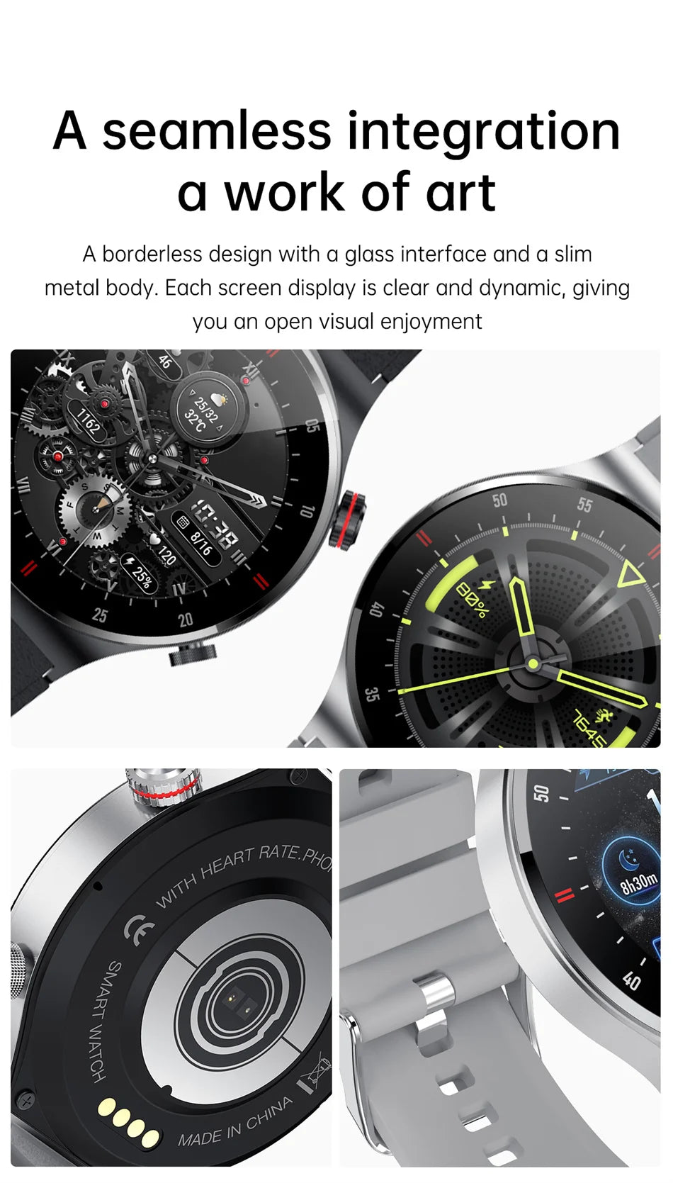 GPS ECG+PPG Bluetooth Call Smartwatch Sports Bracelet Waterproof Men's Smart Watch 2024 New For Huawei Xiaomi Android IOS