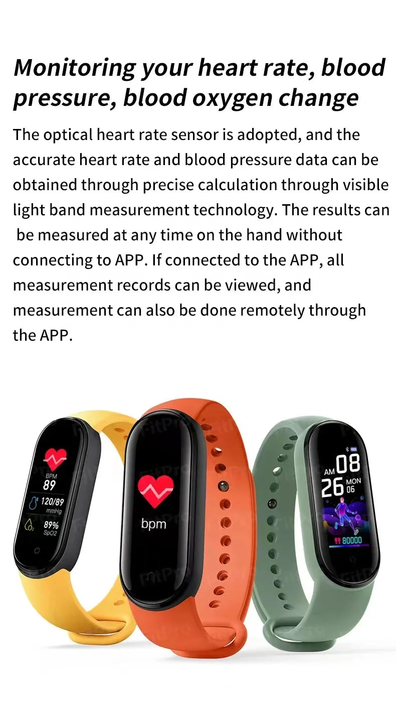 M5 Smart Watch Color Screen Step Counting Multi Sport Mode Message Reminder Photography Music Remote Control Smart Band