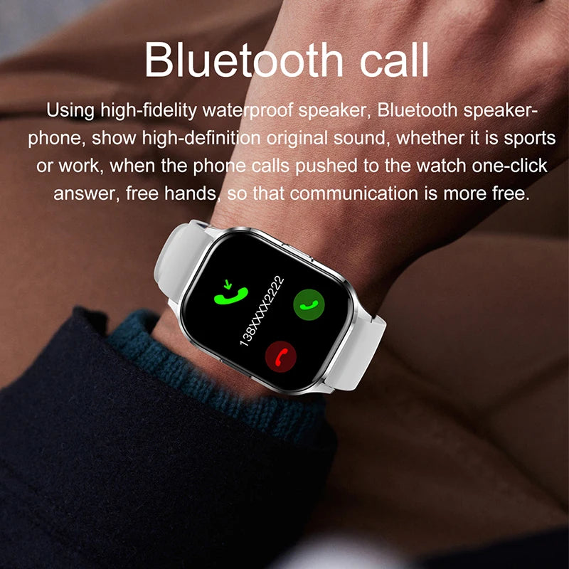 2024 New Smart Watch For Men AMOLED High Definition Screen Bluetooth Call Heart Rate Fitness Sports Waterproof Smartwatch reloj