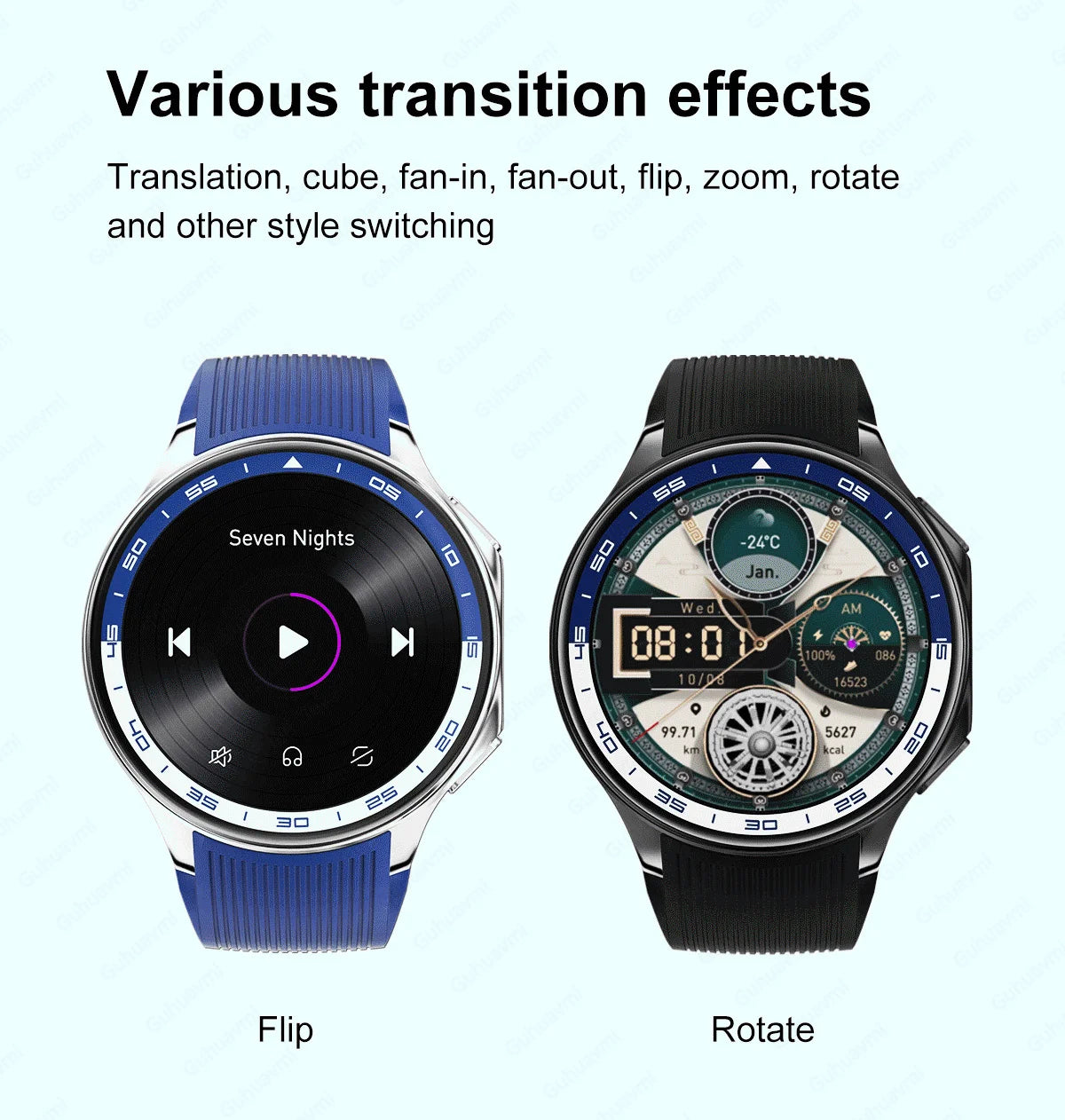 2024 New Sapphire Glass Luxury Smartwatch Men MP3 MP4 Music Bluetooth Call Smart Bracelet With Dynamic Dial 430mAh Large Battery