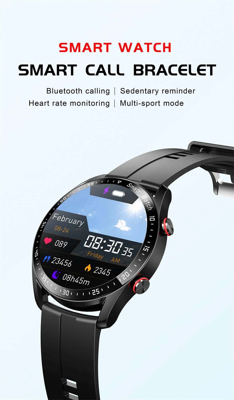 2024 New ECG+PPG Men's Smart Watch Heart Rate Blood Pressure Health Monitoring Watches Bluetooth Call Smartwatch for Men Women