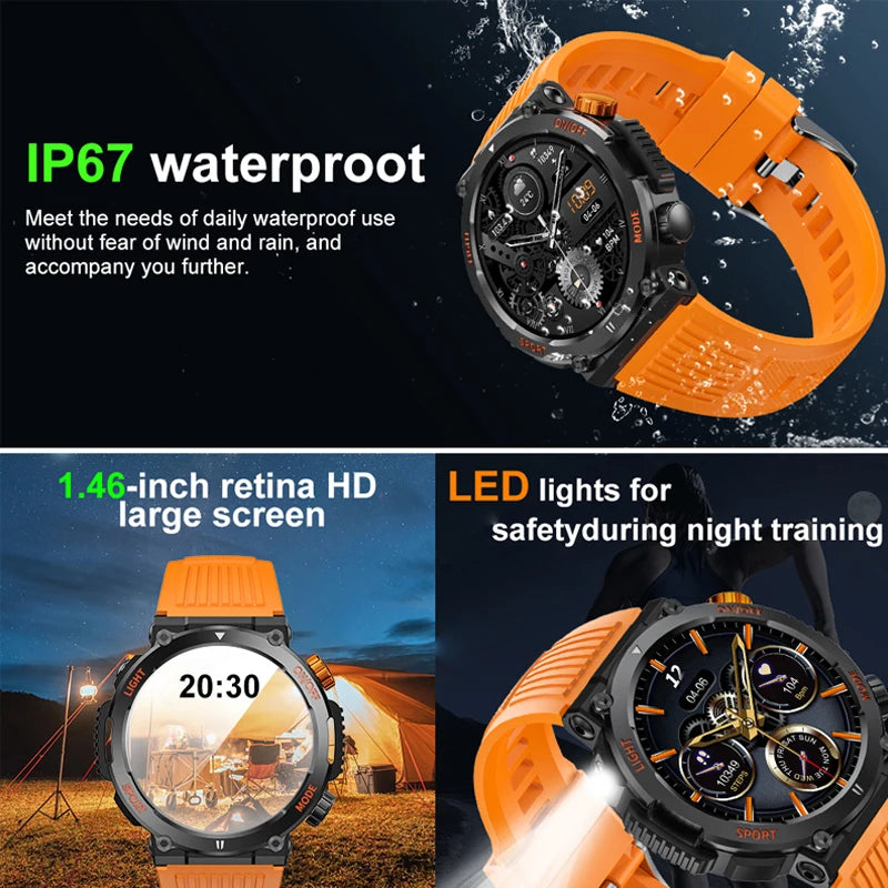 2024 Gejian New Smart Watch Men Outdoor Sports Fitness Bracelet BT Call Clock Waterproof Health Track Smartwatch For Android IOS