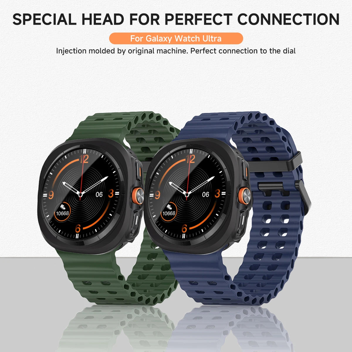 Case+Strap for Samsung Galaxy Watch 7 Ultra 47mm Sport Silicone Band Bracelet PC Case Protective Cover for Galaxy Watch 7 Ultra