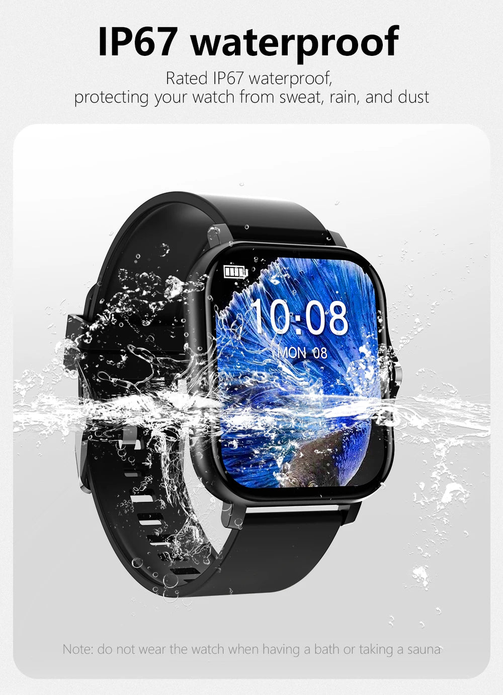 Sport Smart Watch Fitness Clock Health Monitor Waterproof Smartwatch Bluetooth Call Watches for Men Women IOS Xiaomi Huawei 2024